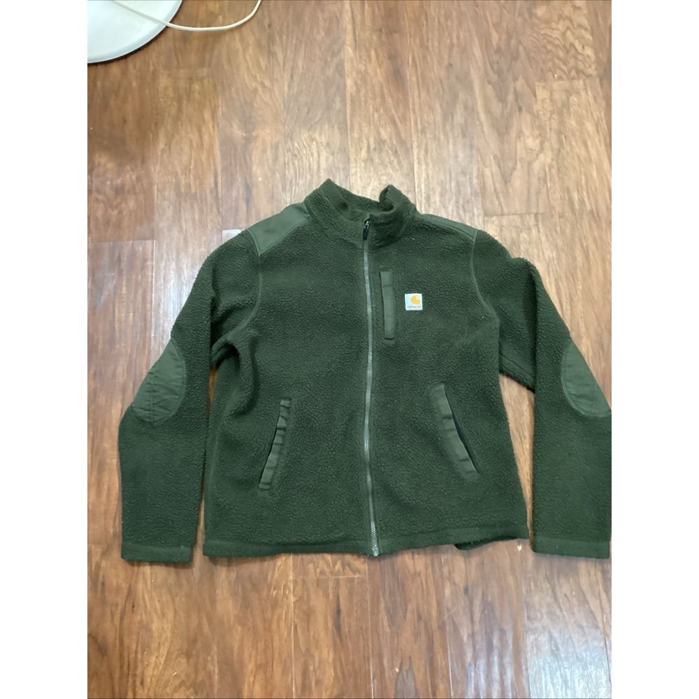Youth L 12-14 Carhartt Dark Green zip up jacket